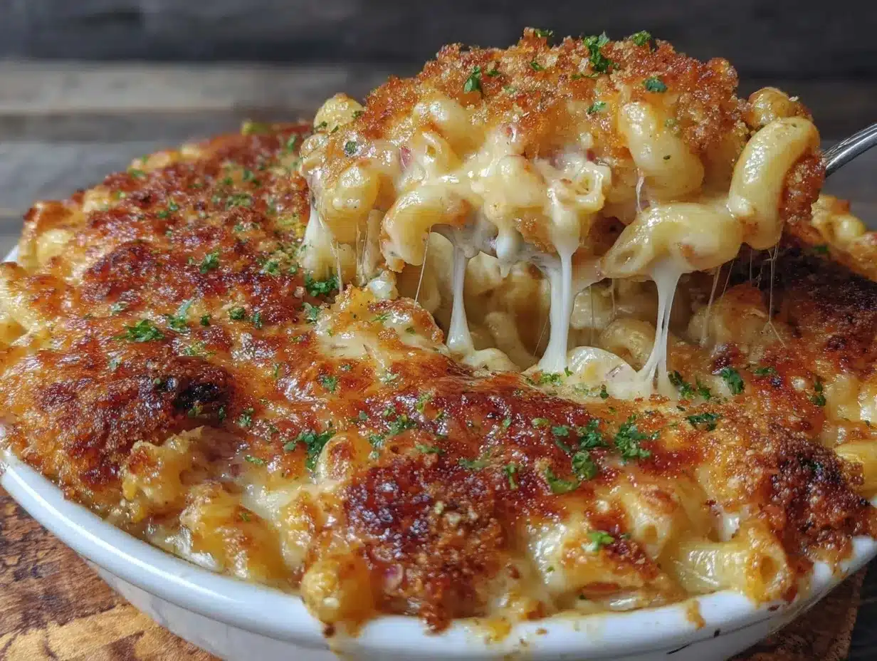 creamy baked mac and cheese preparation steps