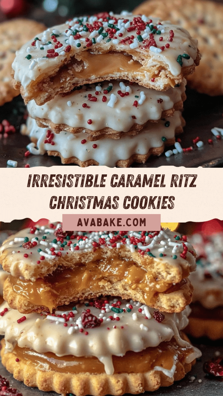 Creamy Caramel Ritz Cracker Christmas Cookies recipe