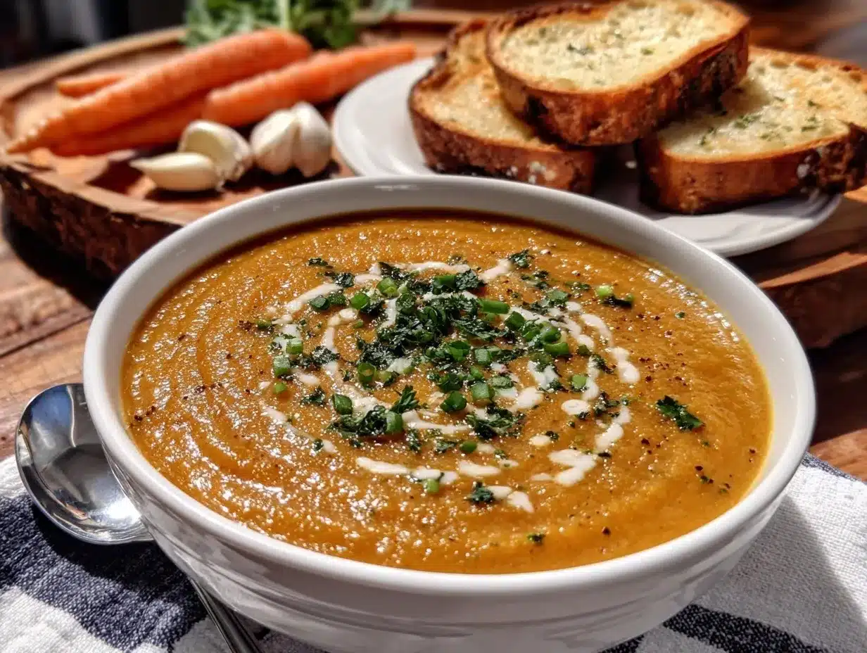 creamy carrot ginger soup preparation steps