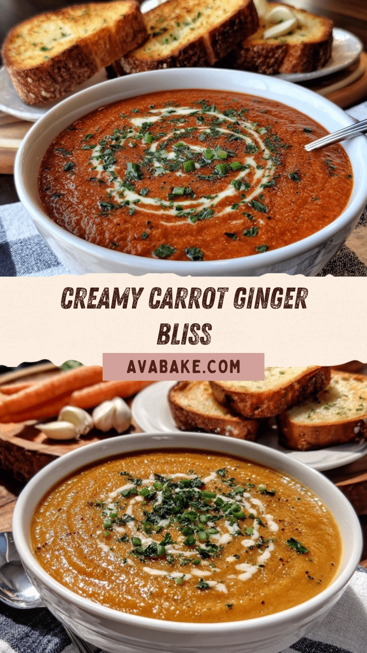 creamy carrot ginger soup recipe