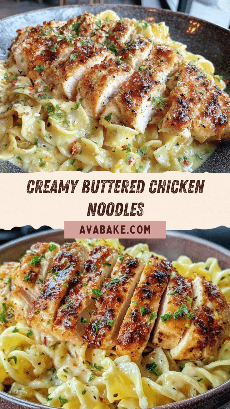 Creamy Chicken Buttered Noodles recipe