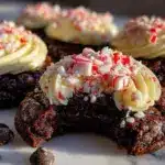 creamy chocolate peppermint cookies - featured image