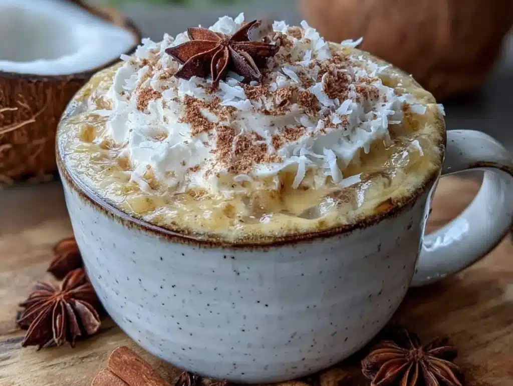 creamy coconut chai latte - featured image