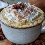 creamy coconut chai latte - featured image