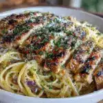 creamy cowboy butter chicken linguine - featured image