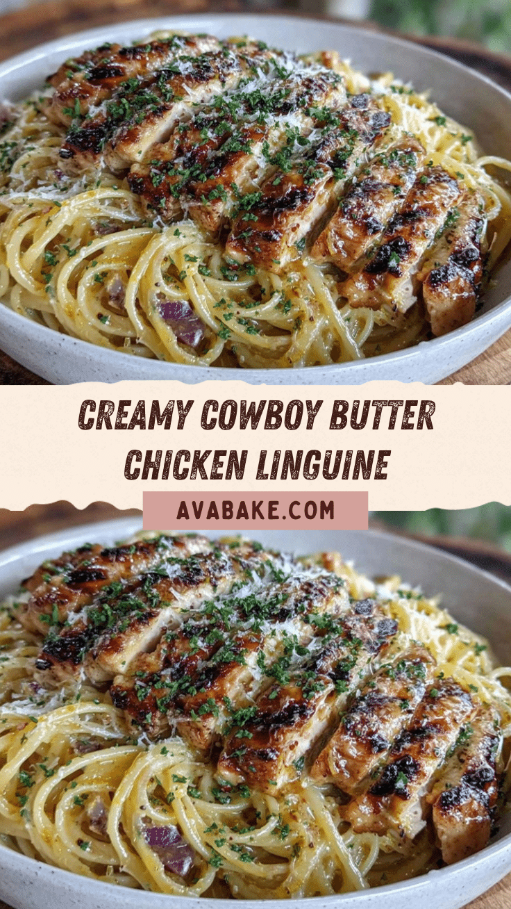 creamy cowboy butter chicken linguine recipe