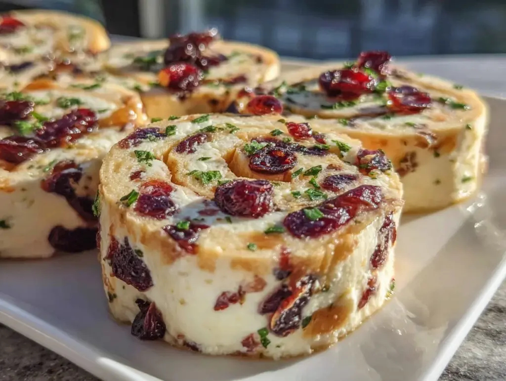 Creamy Cranberry Feta Pinwheels - featured image