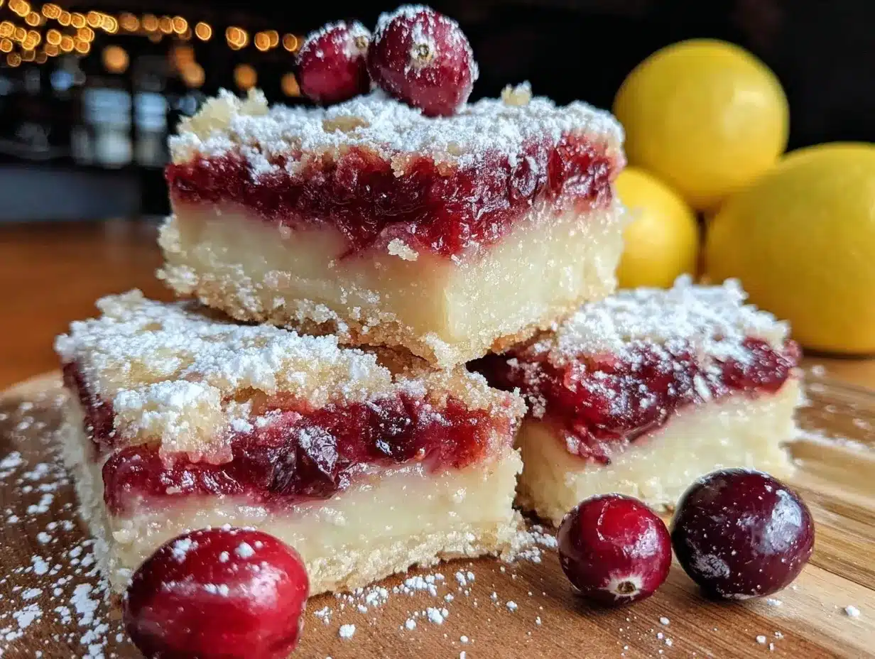 creamy cranberry lemon bars preparation steps