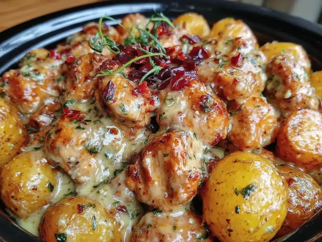 Creamy Garlic Parmesan Chicken Crockpot - featured image