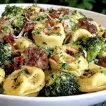 creamy garlic Parmesan tortellini skillet - featured image