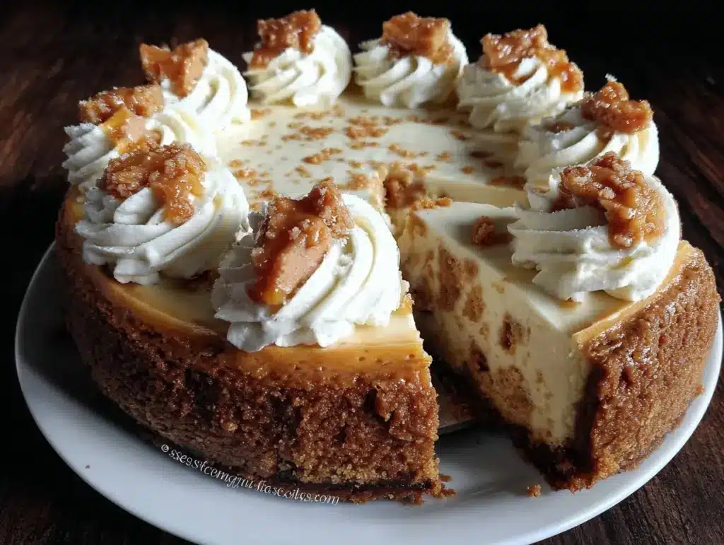 creamy molasses cookie cheesecake - featured image