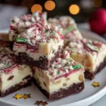 creamy peppermint Christmas fudge - featured image