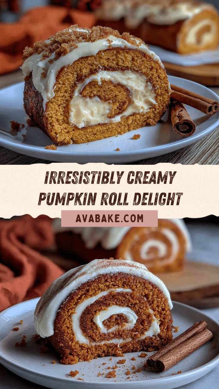 creamy pumpkin roll dessert recipe