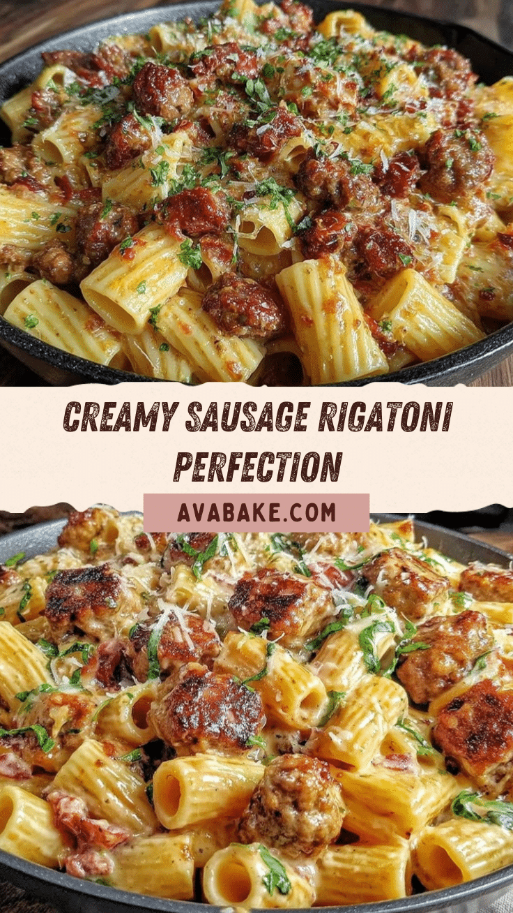 creamy sausage rigatoni recipe