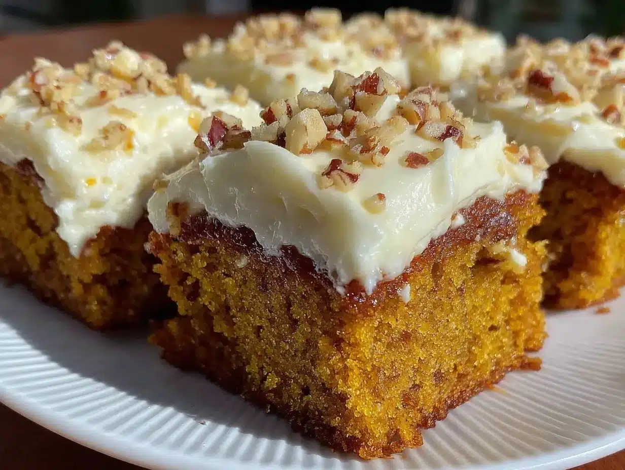 creamy spice cake squares preparation steps