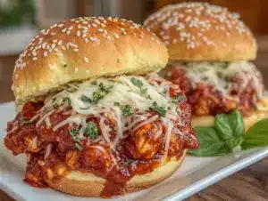 Crispy Chicken Parmesan Sloppy Joes - featured image