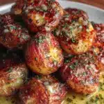 crispy garlic butter potatoes - featured image