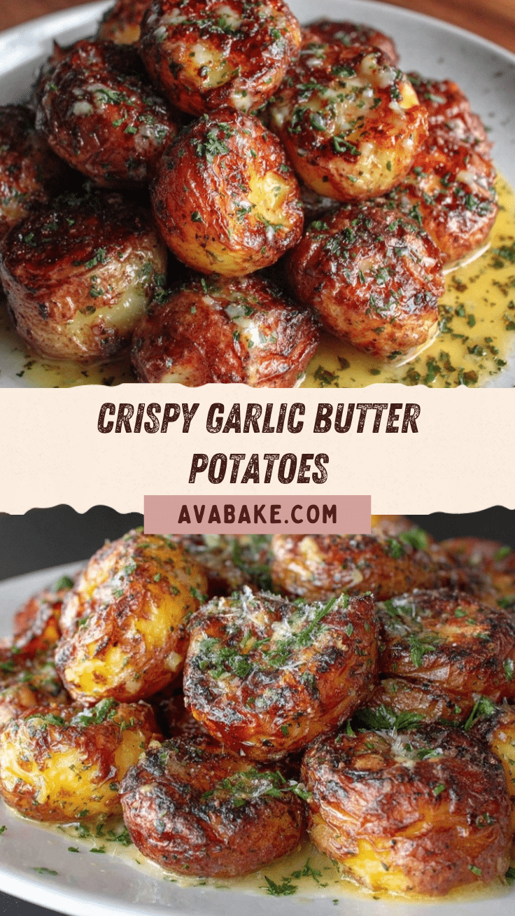 crispy garlic butter potatoes recipe