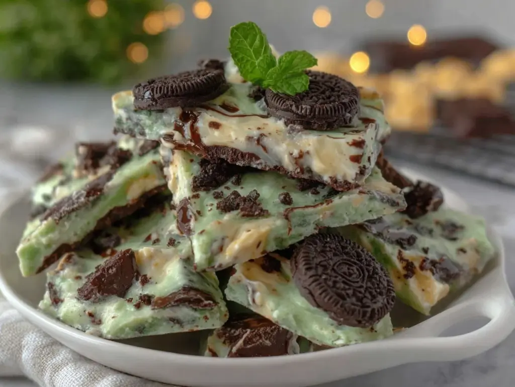 Crispy Mint Oreo Bark - featured image