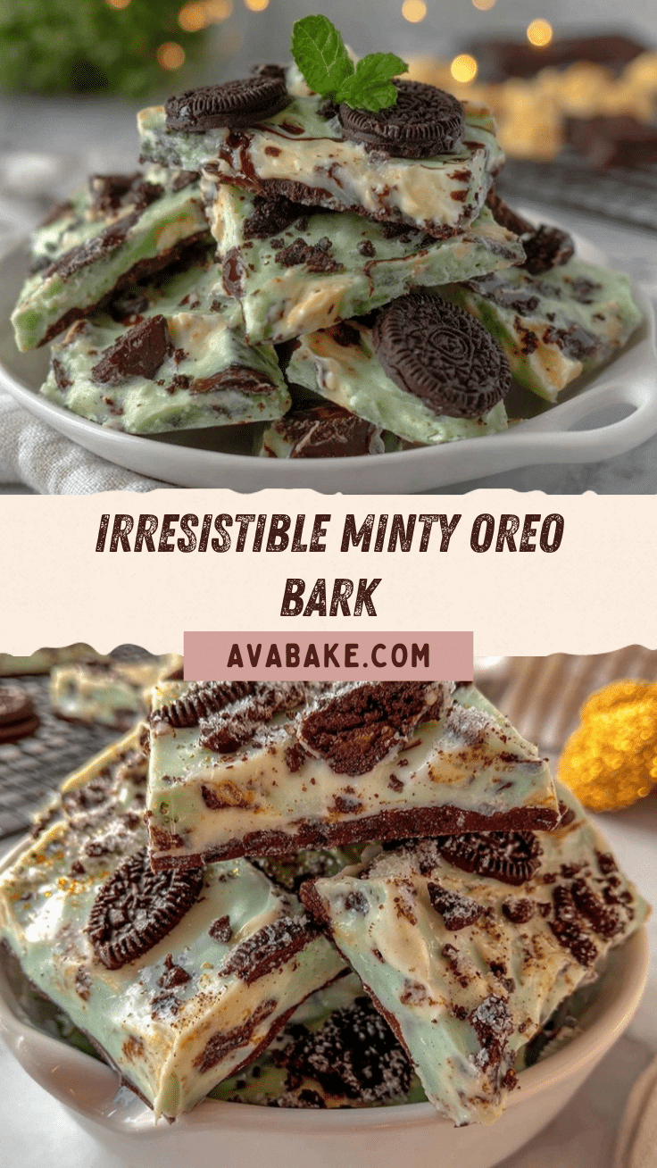 Crispy Mint Oreo Bark recipe
