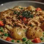 crockpot chicken pot pie soup - featured image