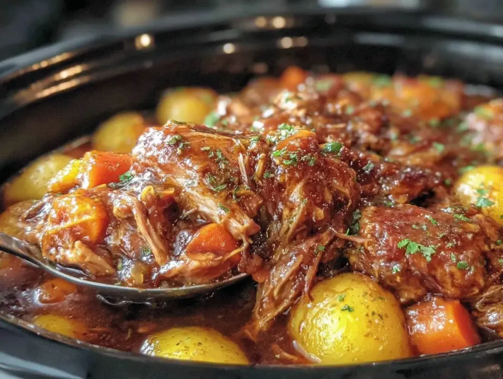 crockpot chicken thigh pot roast - featured image
