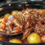 crockpot chicken thigh pot roast - featured image