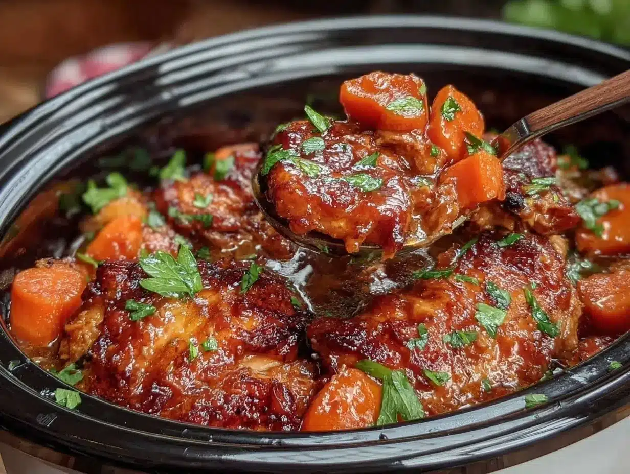 crockpot chicken thigh pot roast preparation steps