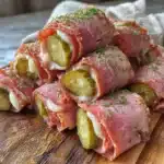 dill pickle ham roll ups - featured image