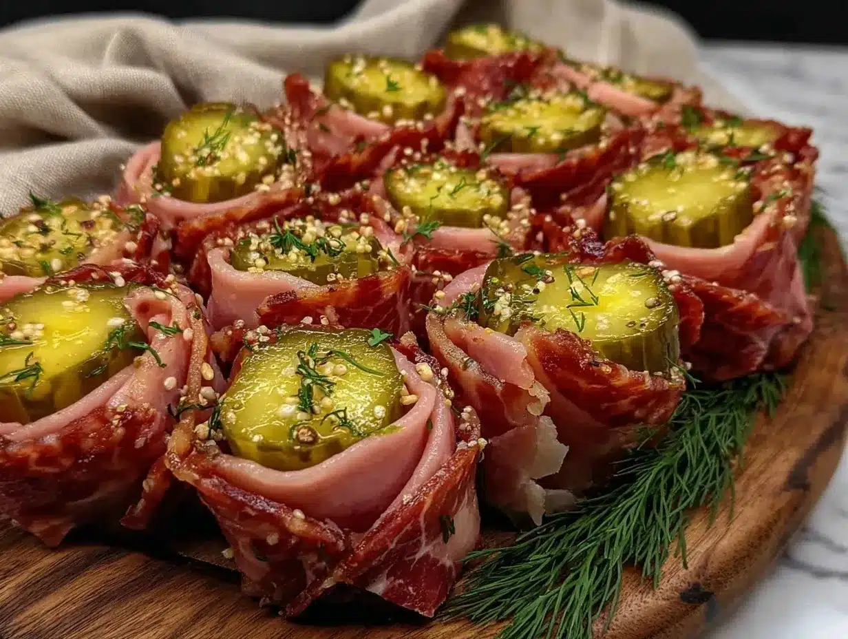 dill pickle ham roll ups preparation steps