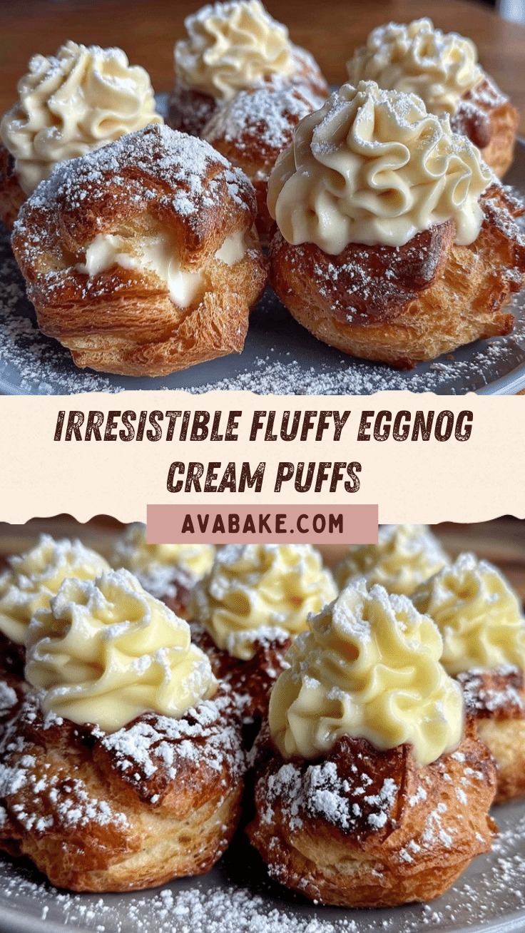 eggnog cream puffs recipe