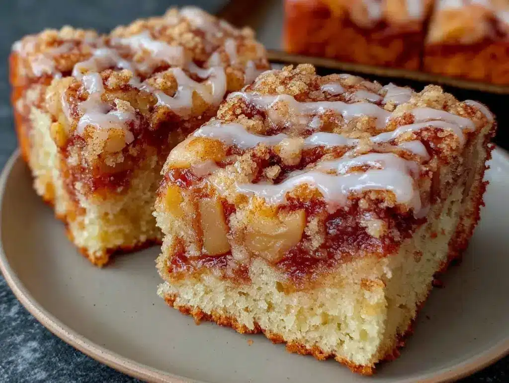 fluffy cinnamon apple cake - featured image