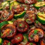 garlic butter mushroom and zucchini skillet - featured image