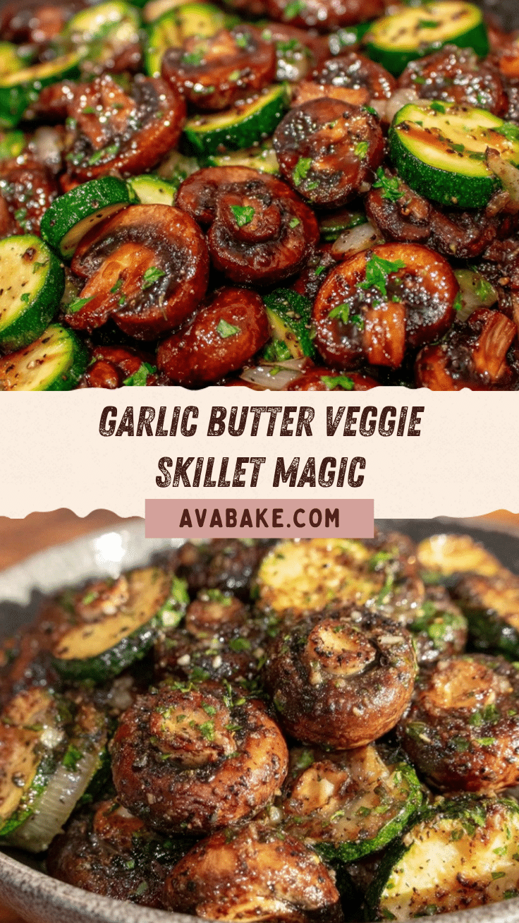 garlic butter mushroom and zucchini skillet recipe