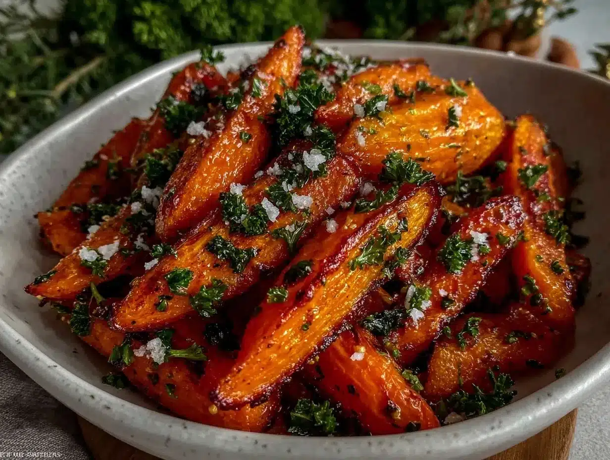 Honey Garlic Butter Roasted Carrots preparation steps