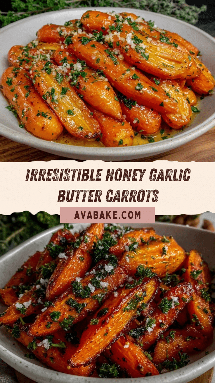 Honey Garlic Butter Roasted Carrots recipe