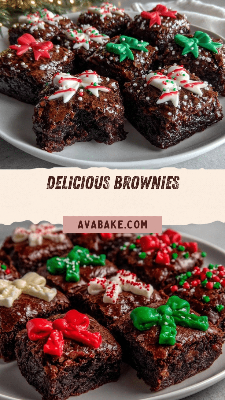 mini Christmas brownies recipe