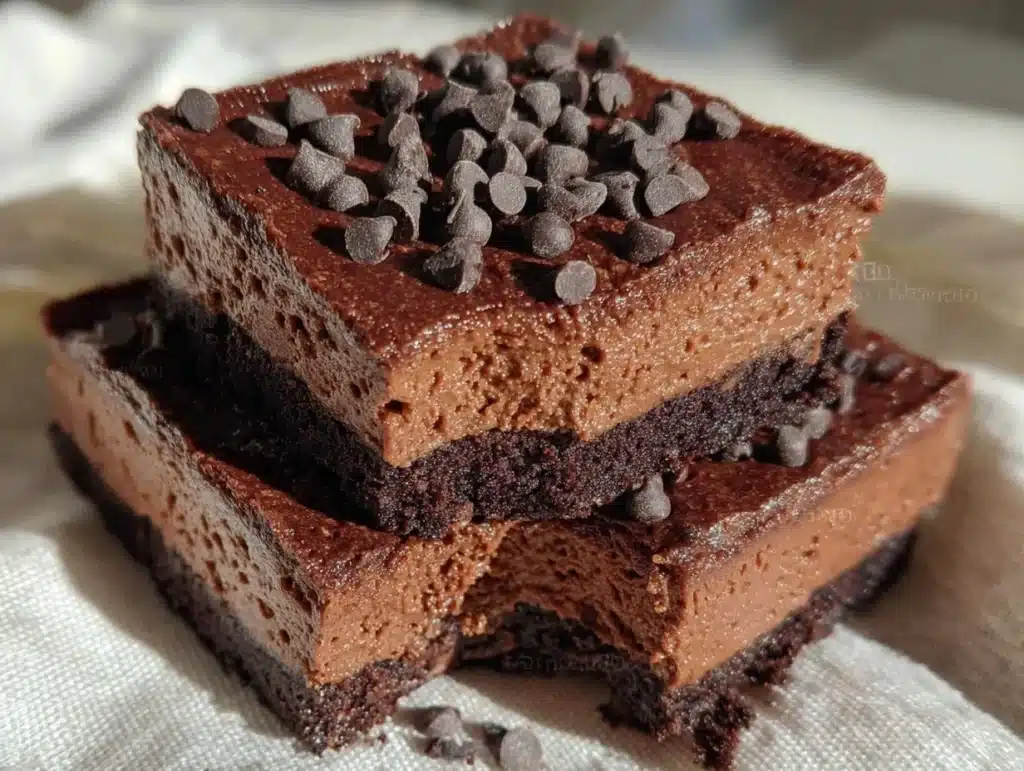 no bake chocolate cheesecake bars - featured image