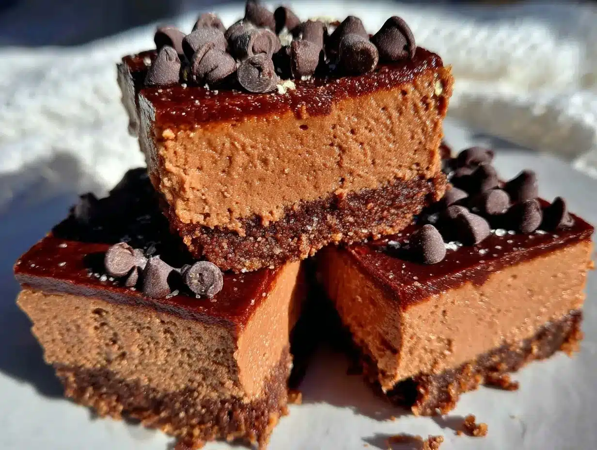 no bake chocolate cheesecake bars preparation steps