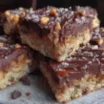 peanut butter chocolate crunch bars - featured image