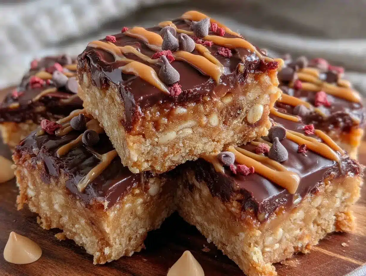 peanut butter chocolate crunch bars preparation steps