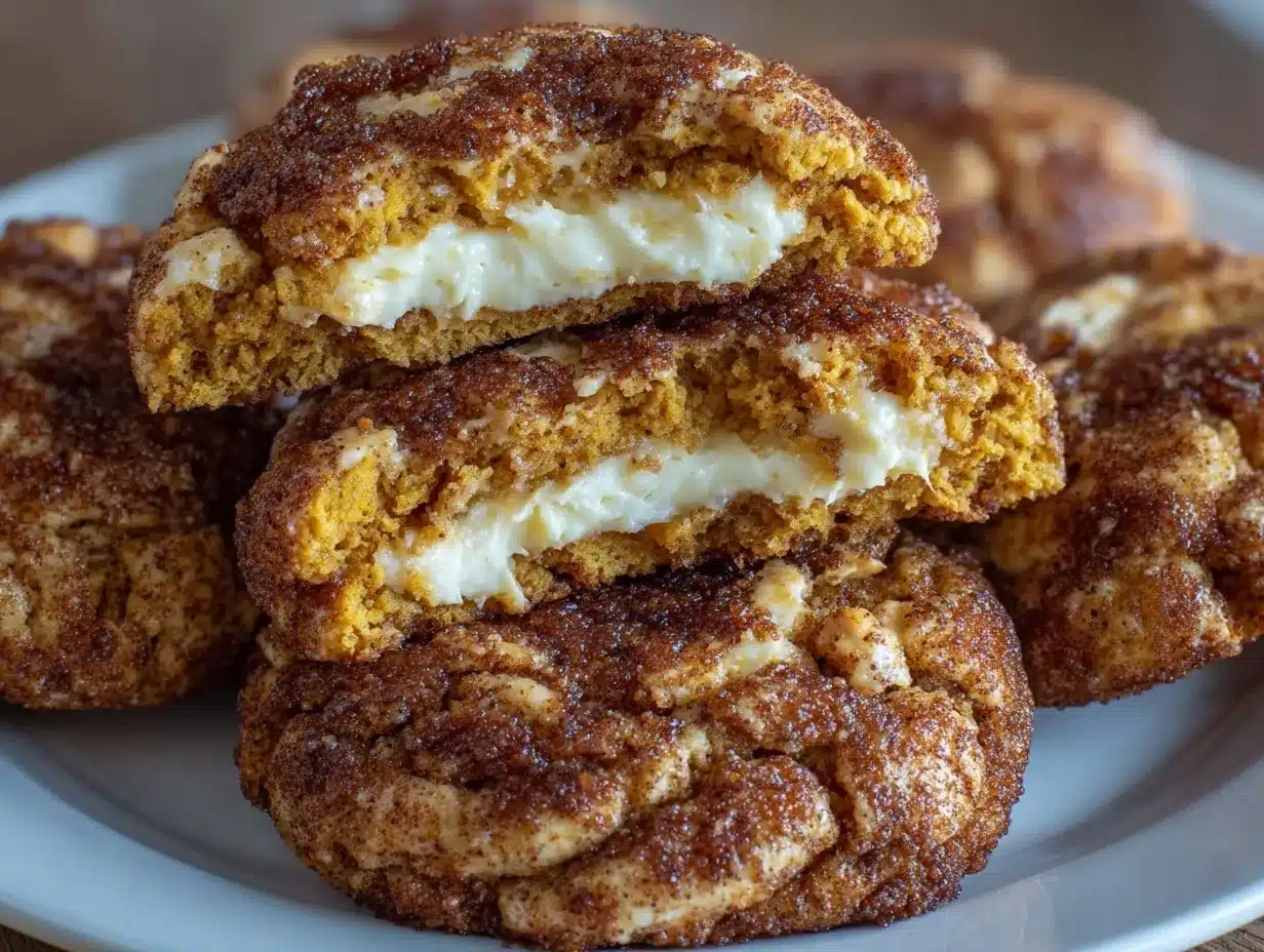 Pumpkin cheesecake snickerdoodle cookies preparation steps