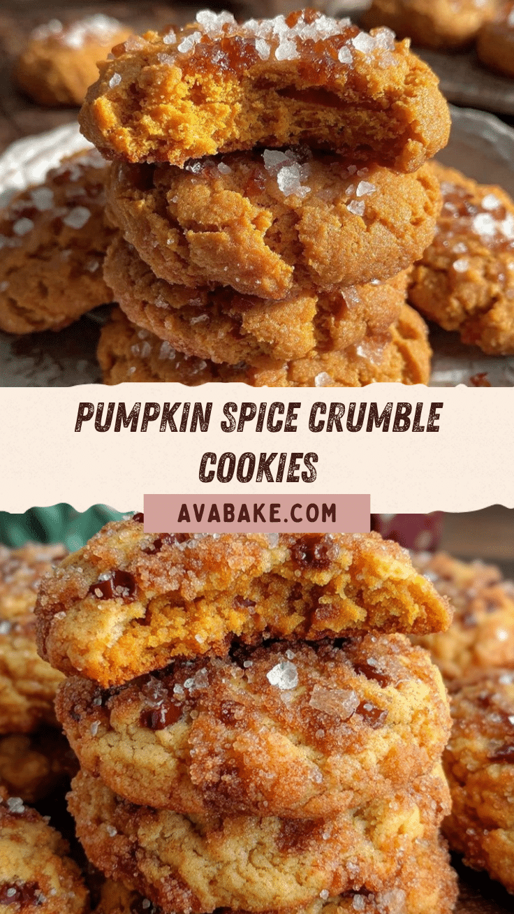 pumpkin cinnamon crumble cookies recipe