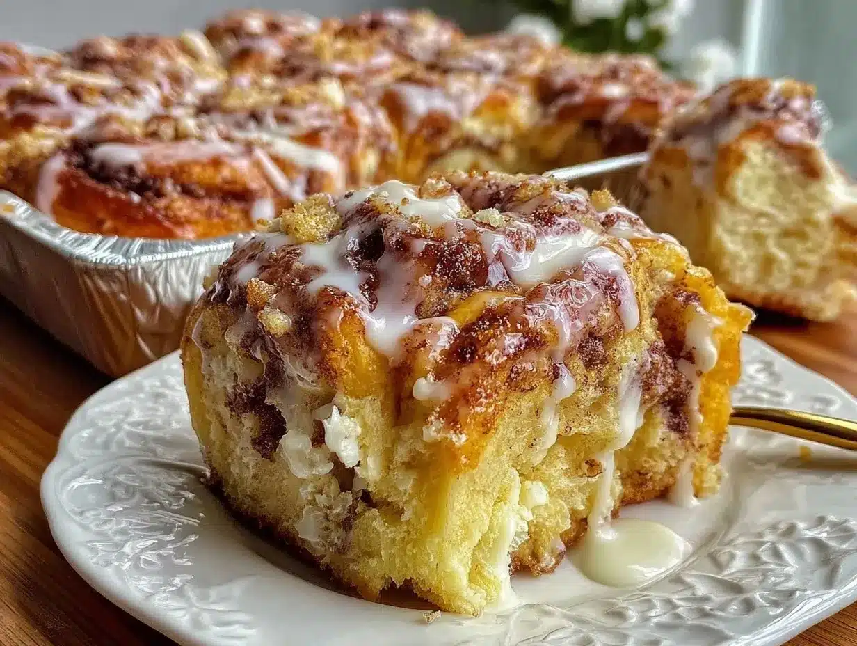 Pumpkin Cinnamon Roll Bake preparation steps