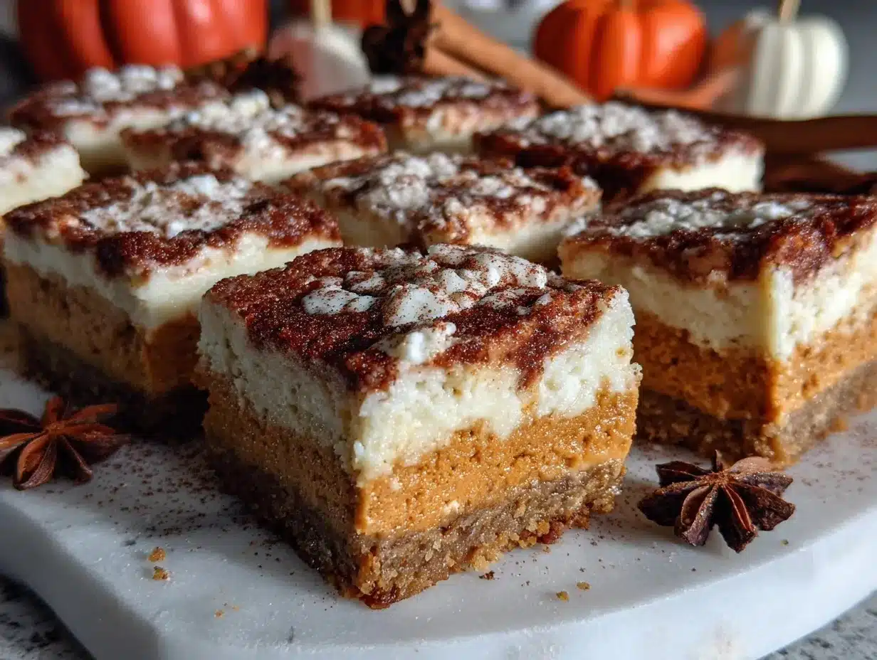 pumpkin spice cheesecake bars preparation steps