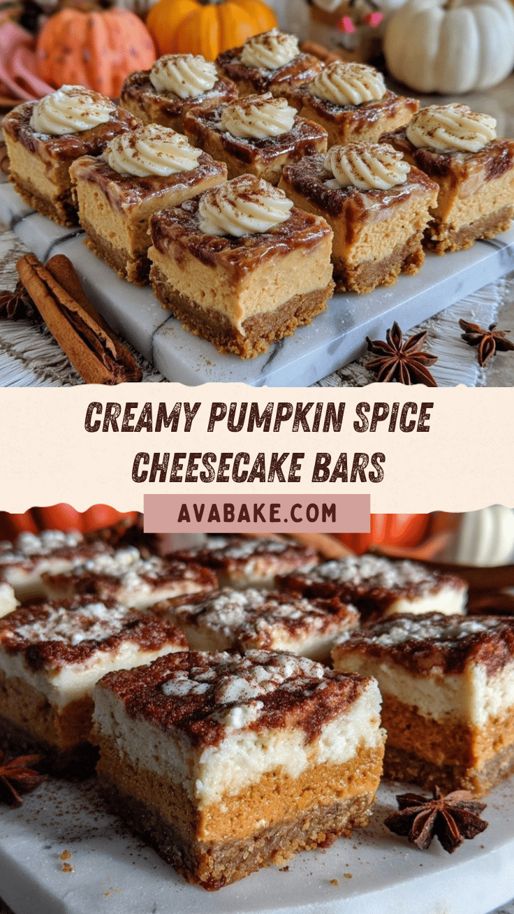 pumpkin spice cheesecake bars recipe