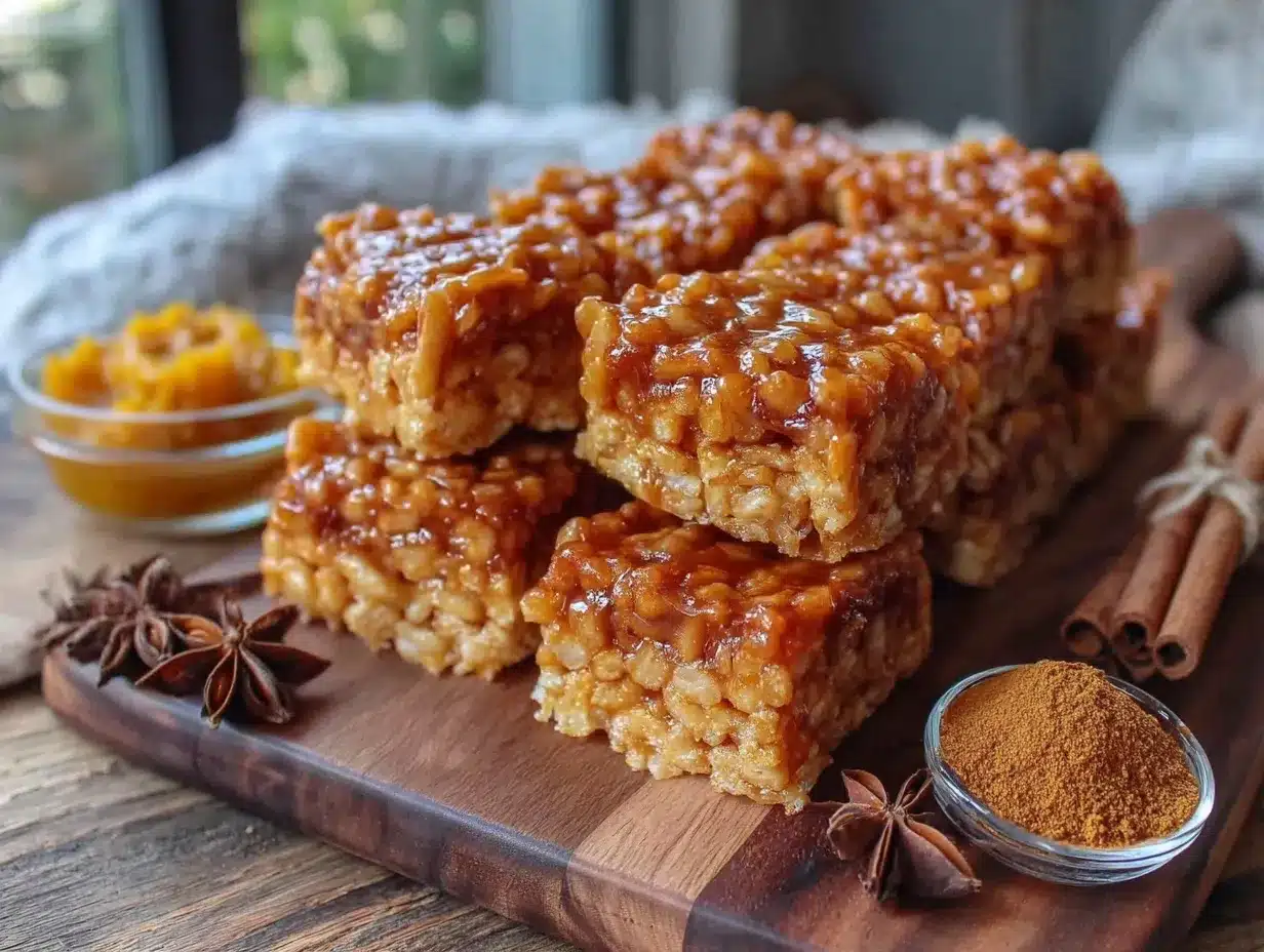 Pumpkin Spice Krispie Treats preparation steps