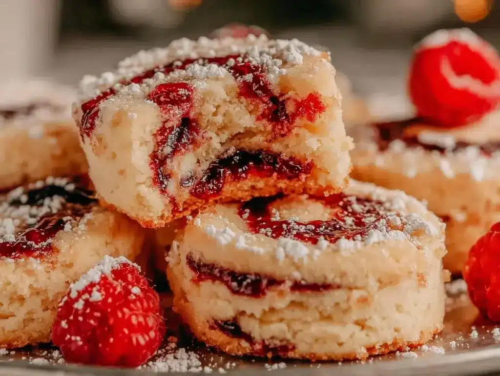 raspberry swirl cookies - featured image
