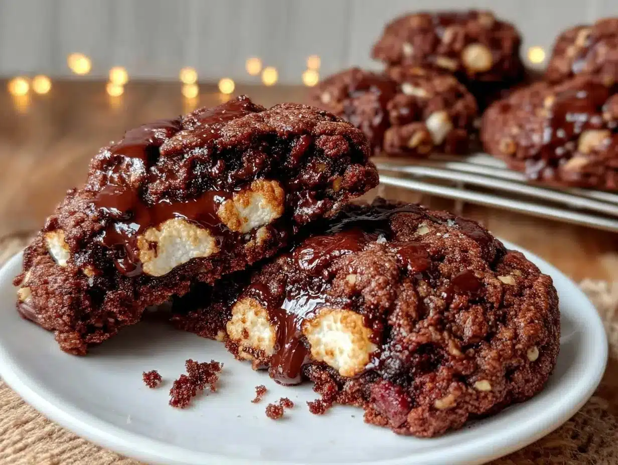 rocky road brownie cookies preparation steps