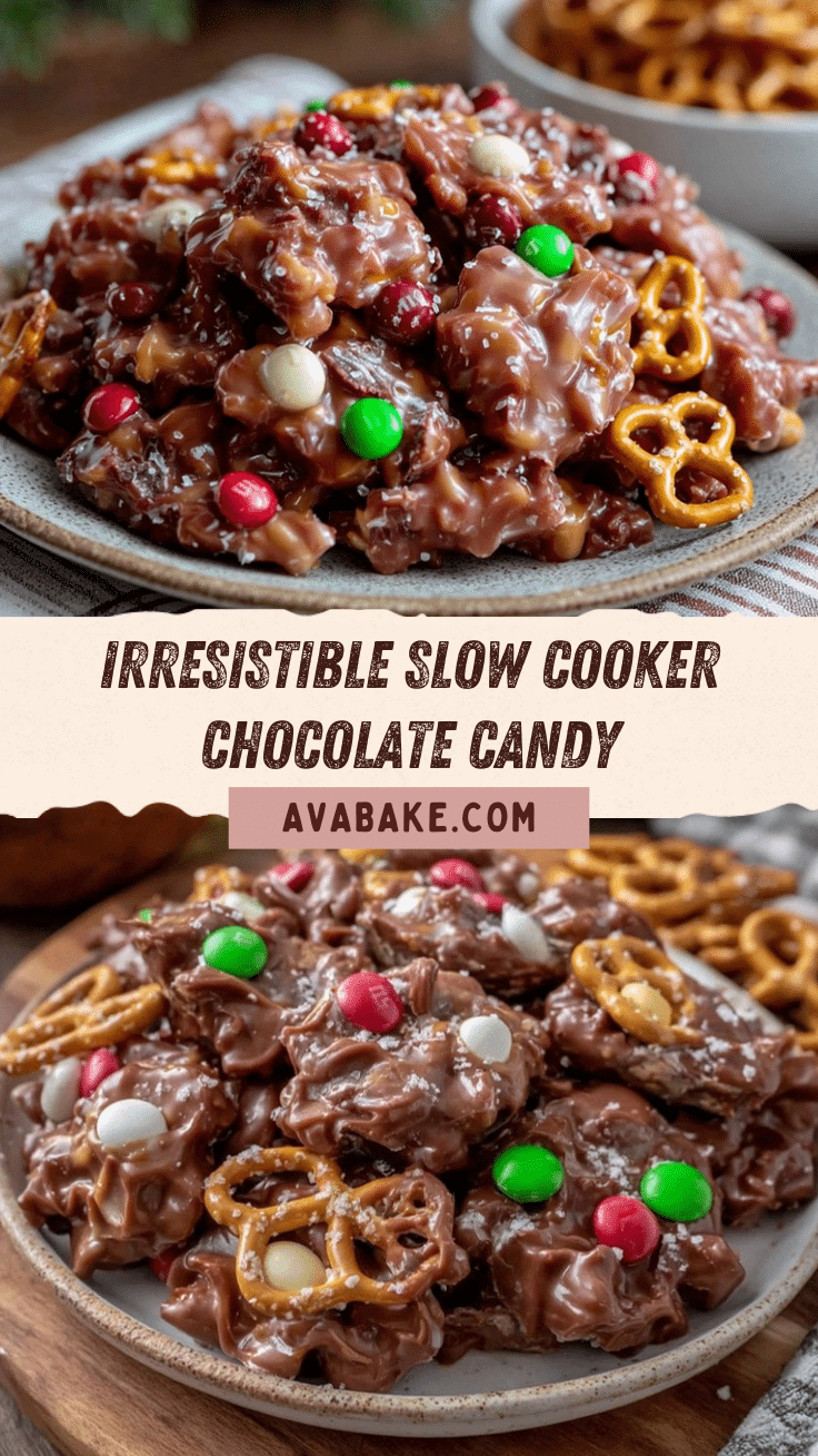 slow cooker chocolate candy with pretzels recipe